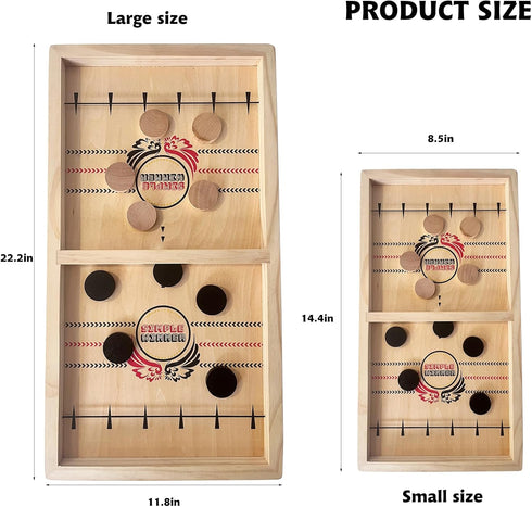 Fast Sling Puck Game, Table Desktop Battle, Sling Foosball Board Game Toy, Parent-Child Table Game (S(14.4 * 8.5in))