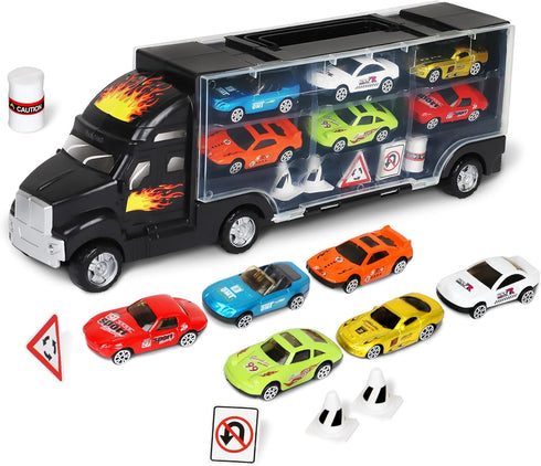 Playkidiz Car Carrier Toy Trucks for Kids - Car Transporter Toys Truck