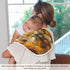 Bulletgxll Set 4, Sunflowers and Bees Unisex Baby Burp Cloths of Soft Absorbent Organic Cotton Muslin Burping Cloths