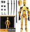T13 Action Figure, Assembly Completed Titan 13 3D Printed Action Figure, Assembled Dummy 13 (Gold)