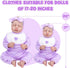 7 17-22 Inch Aori Pcs Reborn Baby Dolls Clothes with Bassinet for Baby Doll, Purple Carrier Bed and Baby Doll Clothes
