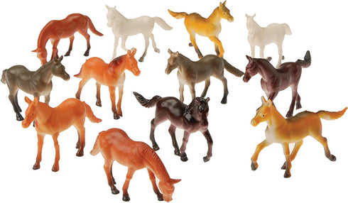 US Toy Mini Horses Action Figure, 1 Dozen