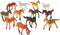 US Toy Mini Horses Action Figure, 1 Dozen