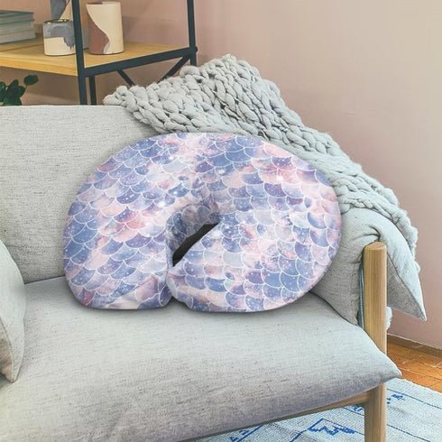 TSVAGA Nursing Pillow Cover for Baby Boys Girls, Mermaid Scales Breastfeeding Pillow Slipcover Cushion Cover, Soft