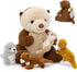 MaoGoLan 5pcs Otter Stuffed Animal - 14.5" Mommy Sea Otter Plush with