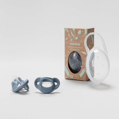 Minbie 2 Pack Orthodontic Soother Pacifier - Nurtures Breastfeeding & Oral Development