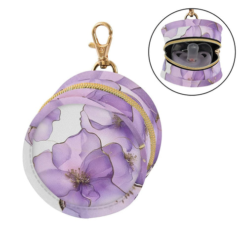YETTASBIN Beautiful Flower Portable Pacifier Holder Case with Metal Hook Buckle & Zipper for Diaper Bag and Stroller
