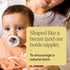 Tommee 0-6 Symmetrical Pack 4 Tippee Breast-Like Pacifier, Months, Design, Natural Breast-Like Baglet, BPA-Free
