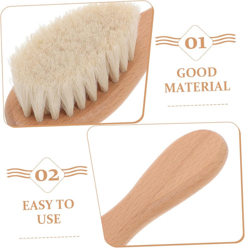 Set ibasenice Hair Brush with Soft Bristles and Comb Grooming Kit for Newborns Gentle Bath Brush for Delicate Scalp