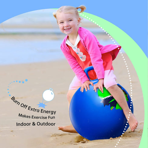 Hopper Ball - Hopping Toys for Kids, 18inch Bouncy Ball with Handle for Boys Girls Aged 3-8