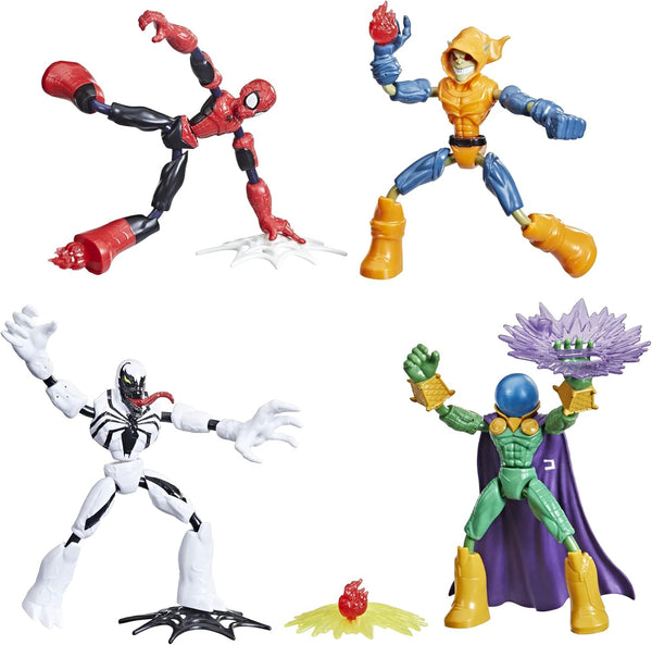 Spider-Man Marvel Bend and Flex Action Figure Toy, and Anti-Venom Vs. Marvel's