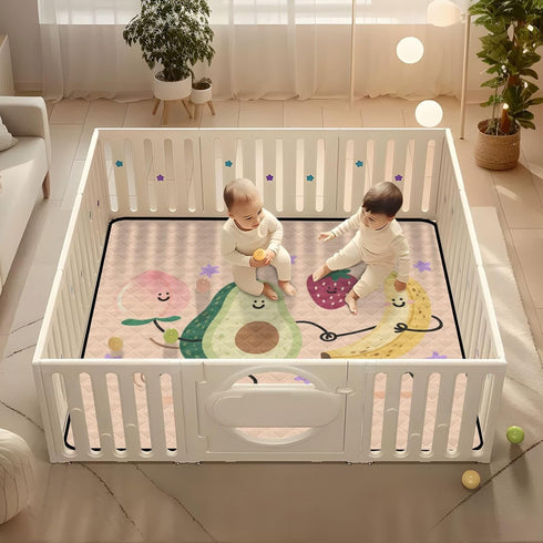 tplaotee 50'' 50''alfombras Fruit Food Dance Funny Soft Padded Baby Care Play mat for Floor Non-Toxic Foldable Playroom