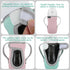 Beautyflier Set 2 (8-9 of Reusable Glass Baby Bottle Insulator Adjustable Sleeves with Double Handles Neoprene Holder