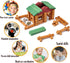 Wondertoys 170 Pieces Wood Logs Set - Classic Building Log Toys for Ages 3+, Creative Engineering Educational Gifts