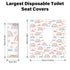 kimitimi 60 Pack Toilet Seat Covers Disposable, Extra Large Waterproof Toilet Cover for Toddlers & Adults, Individually