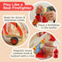 Set 3 2+ Nene Toys Wooden Fire Truck Toy FSC Fire Engine with Rotating Ladder, Magnetic Hose, Hydrant, Firefighters