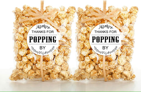 120 Ready to Pop Stickers - Baby Shower Favours, Thanks for Popping by, 1.6 Inch Round Design