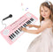 M SANMERSEN Kids Keyboard Piano 37 Keys Early Learning Instrument with Microphone