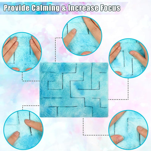 2 Pack Marble Maze Mat Fidget Sensory Toys, Stress Relief Toys for School Classroom, Improve Focus (Vibrant Style)