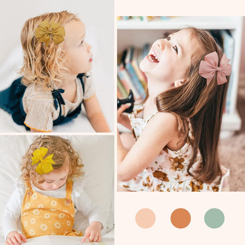 40PCS 3 Inch Hair Bows for Girls – Grosgrain Ribbon Toddler Accessories with Alligator Clip Bow for Kids