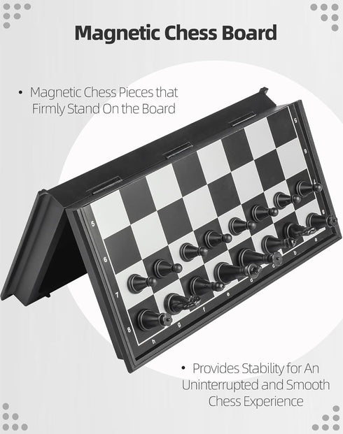 Pedolini Set Set 5.9 Inch) Travel Chess Magnetic Portable Folding Board - Small Mini Pocket Chess (X-Small /
