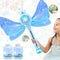 LED Light & Music Bubble Machine - Bubble Wands for Kids Girls | 3 AA Batteries & 2 Bubble Solutions | Outdoor Party