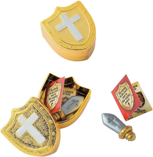 Fun Express Armor of God Toy-Filled Plastic Easter Eggs - Party Supplies