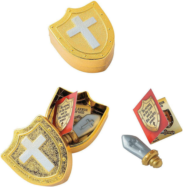 Fun Express Armor of God Toy-Filled Plastic Easter Eggs - Party Supplies