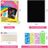 ZMLM Scratch Paper Art Set, 60 Pcs Rainbow Magic Scratch Paper for Kids with 5 Wooden Stylus for Halloween Party Game