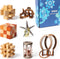 CUDNY 7 Pieces Cool Mind Puzzles Unlock Interlock Brain Teaser Games for