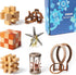CUDNY 7 Pieces Cool Mind Puzzles Unlock Interlock Brain Teaser Games for