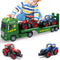 Yiwsnust Large Flatbed Semi Truck, 25.6 Large Farm Truck Toy with 2 Tractors,