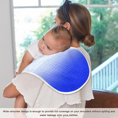 decor gift 4 Pack 22x11in Cotton Baby Burp Cloths Soft and Absorbent? Blue Calm Gradient Feed Cloth for Unisex
