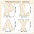 RattanView 12 Set Playroom Decor in Wooden Rattan Letters Playroom Sign Decor Boho Wall Signs Play Wooden Rattan