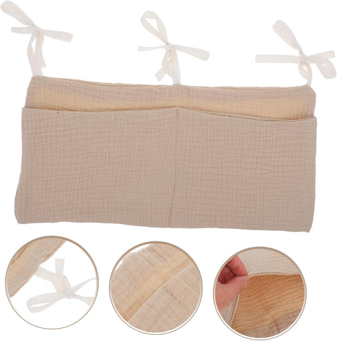 Stroller Organizer Bag Double Slot Hanging Storage for Milk Bottles Diapers Skin Easy Attachment for Bed Stroller