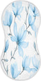 YETTASBIN Blue Magnolia Flowers Muslin Baby Burp Cloth, Super Soft Absorbent Cotton Burp