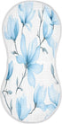 YETTASBIN Blue Magnolia Flowers Muslin Baby Burp Cloth, Super Soft Absorbent Cotton Burp