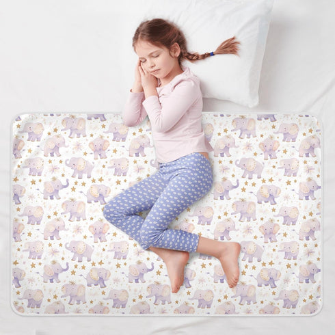 siphylline 52" 34" Minimalist Cartoon Elephants Extra Large Resuable Bed Underpads Waterproof Washable Baby Diaper