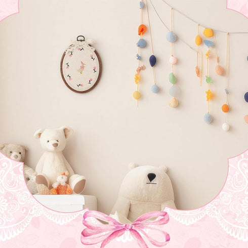 Chunful Felted Embroidered Goose Nursery Wall Decor Cute Wall Art Decorative Artwork for Nursery Themes Bathroom Living