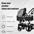 Stroller Bag for Airplane Travel, Waterproof Baby Stroller Cover for Gate Check with Handle (Black)