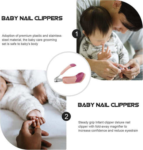 Durable Pink Nail Care Kit for Newborn Grooming