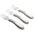 ECR4Kids My First Meal Pal Stainless Steel Forks, Toddler Silverware, 3-Pack, White, Light Grey