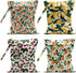 VBCVBGFH 4 Pack Cute Fruit Wet Bag Waterproof Washable Reusable Wet Dry Bag
