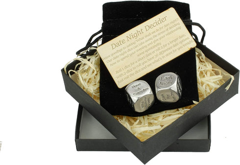 Date Night Dice, 2 Metal Dice, 36 Possible Date Nights, Great Fun Date Night Idea