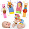 Baby Wrist Rattle Socks and Foot Finder Set, Rattles Toys for 0-12 Months, Newborn Hand & Foot Toys