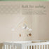 White Wooden Baby Mobile Arm Adjustable Crib Mobile Holder for Nursery Decor Easy-to-Mount Support for Hanging Baby