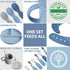 24 Pack Set Yinder Silicone Baby Feeding Baby LED Weaning Supplies Includes Suction Divided Plates Soft Bowl Spoons