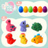 6 JOYIN Pcs Pre-Filled Easter Eggs with Light-up Floating Dinosaur Bath Toys for Kids Toddlers Easter Eggs Hunt, Basket