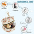 Bear Round Pacifier Storage Case with Zipper, Portable Pacifier Case for Travel, Diaper Bag & Purse, Pacifier Container