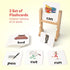 Coogam Wooden Reading Blocks Short Vowel Rods Spelling Games, Flash Cards Rotating Letter Puzzle for Kids